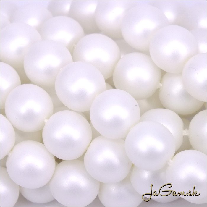 Voskované perly 4mm biela matná 70502, 120ks (33_70502)